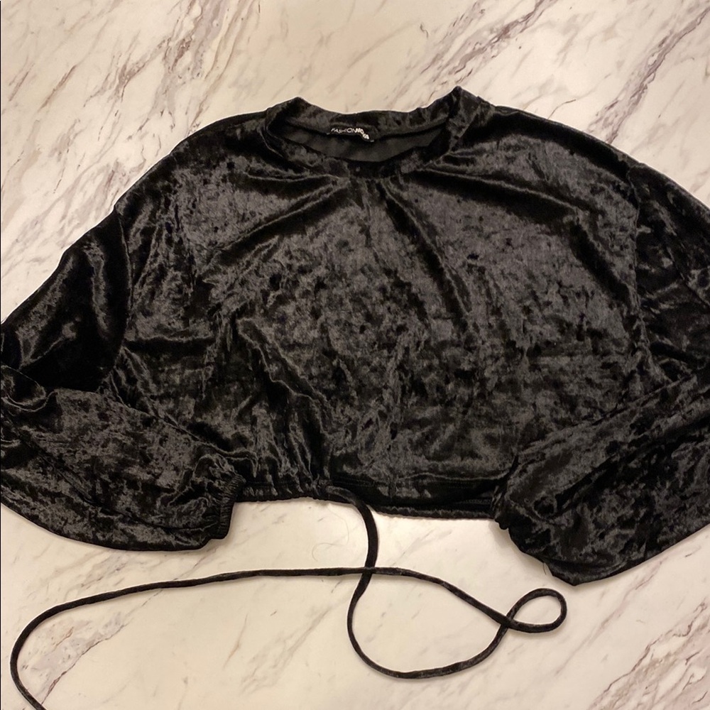 Black Velvet Women's Top